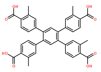 4',5'-bis(4-carboxy-3-methylphenyl)-3,3''-dimethyl-[1,1':2',1''-terphenyl]-4,4''-dicarboxylic acid