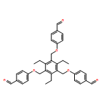 Benzaldehyde, 4,4′,4′′-[(2,4,6-triethyl-1,3,5-benzenetriyl)tris(methyleneoxy)]tris-