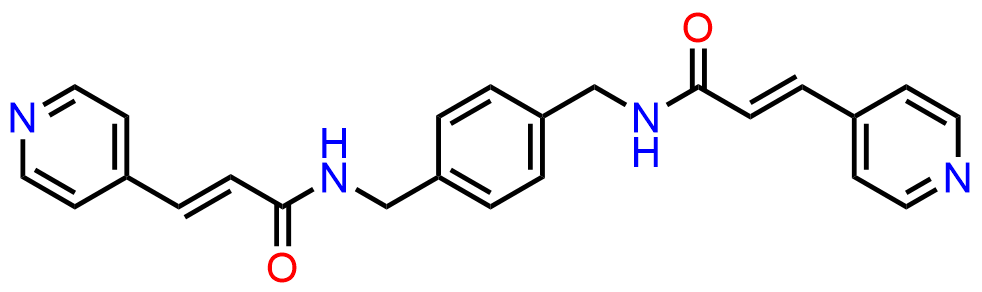 (2E,2'E)-N,N'-(1,4-phenylenebis(methylene))bis(3-(pyridin-4-yl)acrylamide)