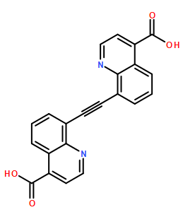 8,8'-(ethyne-1,2-diyl)bis(quinoline-4-carboxylic acid)