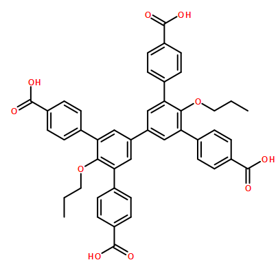 5',5''-bis(4-carboxyphenyl)-4'',6'-dipropoxy-[1,1':3',1'':3'',1'''-quaterphenyl]-4,4'''-dicarboxylic acid