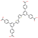 [1,​1':3',​1''-​Terphenyl]​-​4,​4''-​dicarboxylic acid, 5',​5''''-​[2,​2'-​bithiophene]​-​5,​5'-​diylbis-