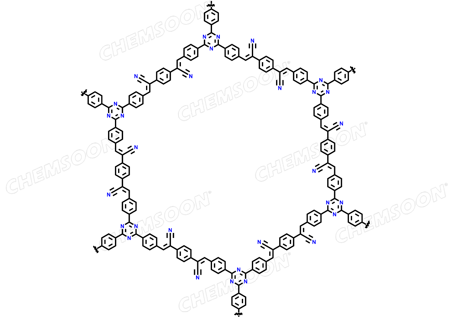 1,4-Benzenediacetonitrile, polymer with 4,4′,4′′-(1,3,5-triazine-2,4,6-triyl)tris[benzaldehyde]